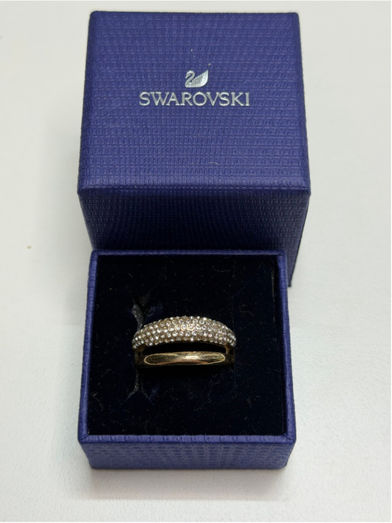 Swarovski Jewelry - Women's Swarovski Gold Tone Clear Crystal Pave Ring One Size